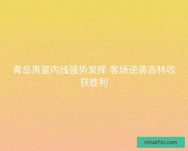 青岛男篮内线强势发挥 客场逆袭吉林收获胜利